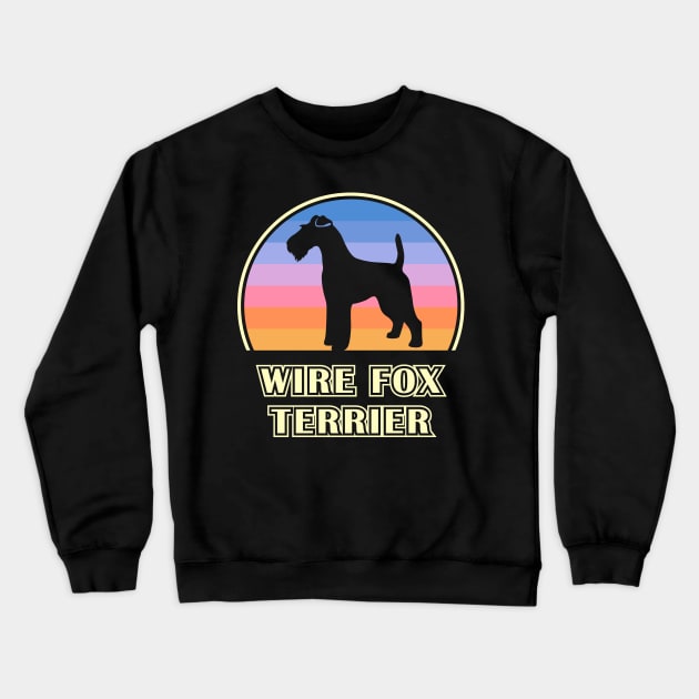 Wire Fox Terrier Vintage Sunset Dog Crewneck Sweatshirt by millersye